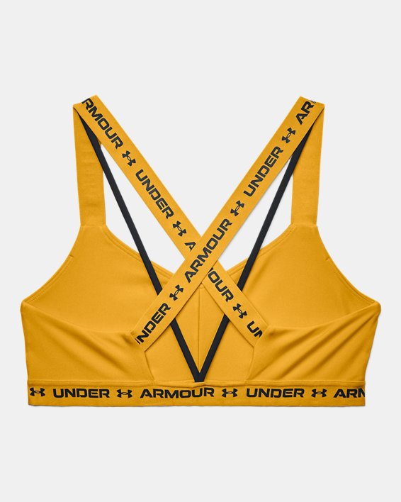 Damen UA Crossback Low Sport-BH, Orange, pdpMainDesktop image number 9